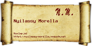 Nyilassy Morella névjegykártya